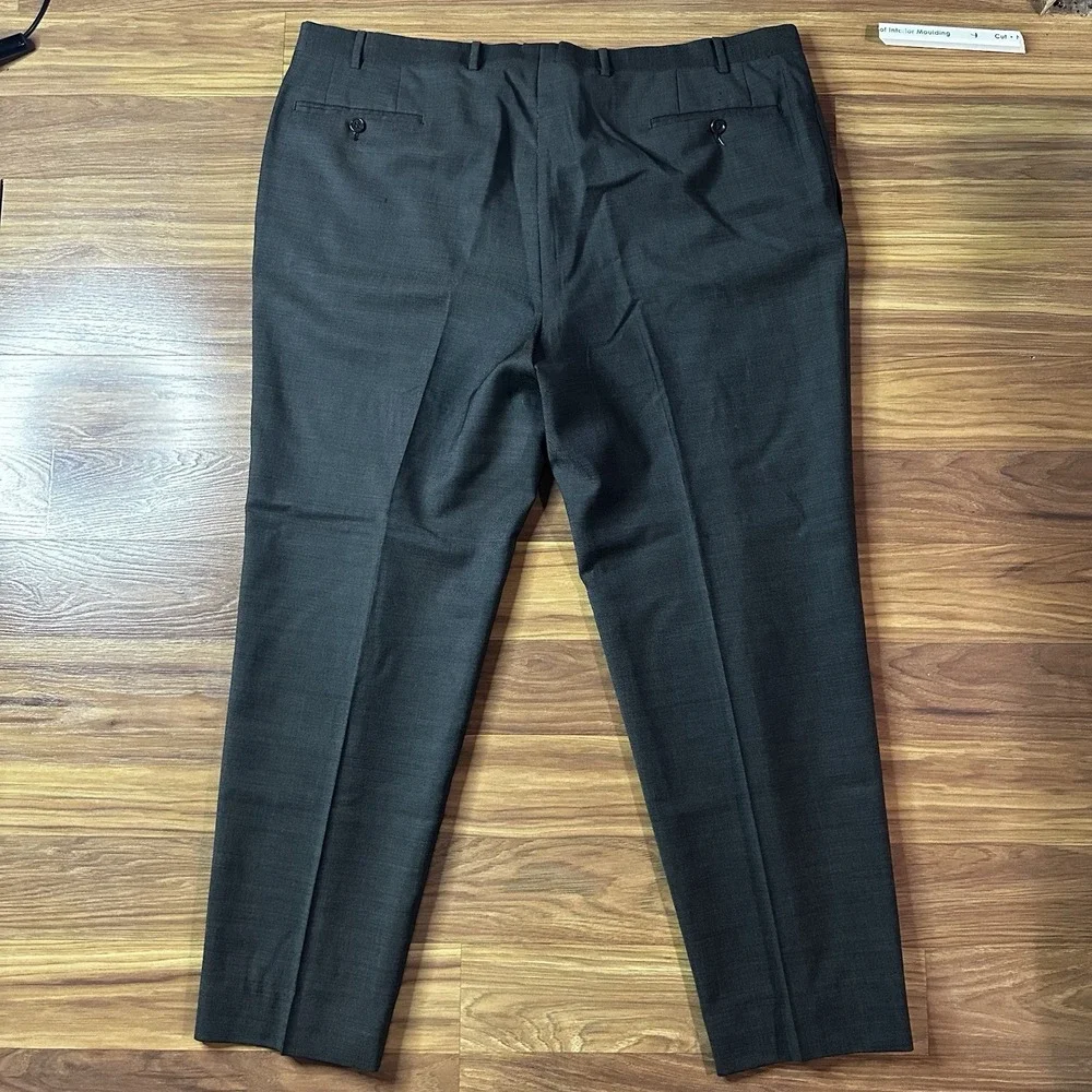 Lot of 2 Canali Dress Pants Mens 42x29 Blue/Brown Wool Pleated Made in Italy